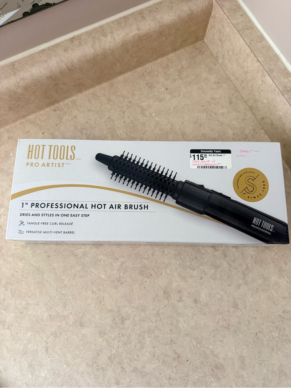 Pro Artist 1" Professional Hot Air Brush - Black